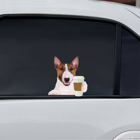 Bonjour - Bull Terrier Voiture / Porte / Réfrigérateur / Autocollant pour ordinateur portable V3