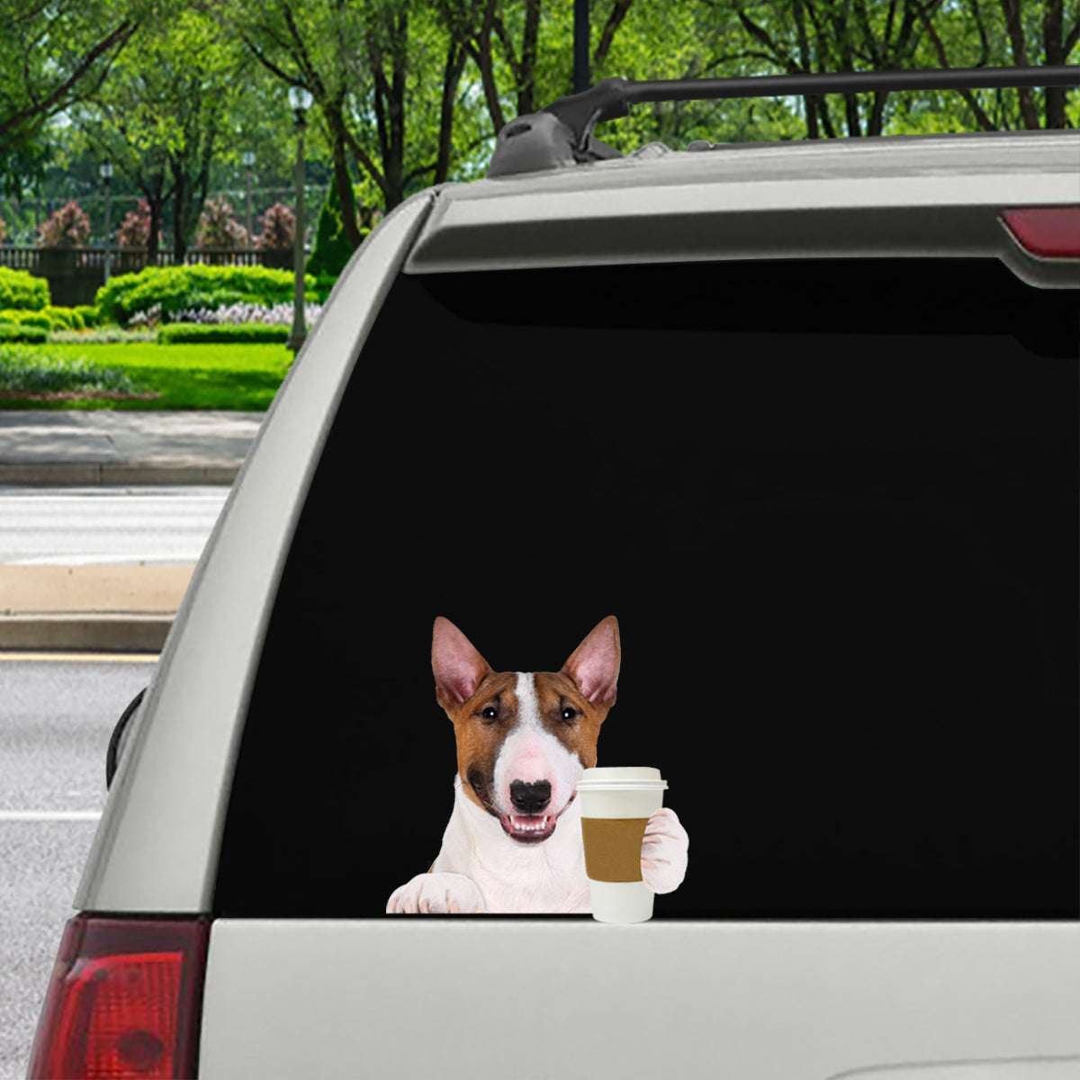 Bonjour - Bull Terrier Voiture / Porte / Réfrigérateur / Autocollant pour ordinateur portable V3