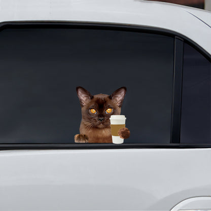 Guten Morgen – Burma-Katzen-Aufkleber für Auto/Tür/Kühlschrank/Laptop V1