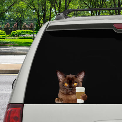 Guten Morgen – Burma-Katzen-Aufkleber für Auto/Tür/Kühlschrank/Laptop V1