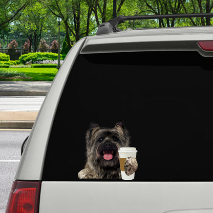 Bonjour - Cairn Terrier Voiture/ Porte/ Réfrigérateur/ Autocollant pour ordinateur portable V1