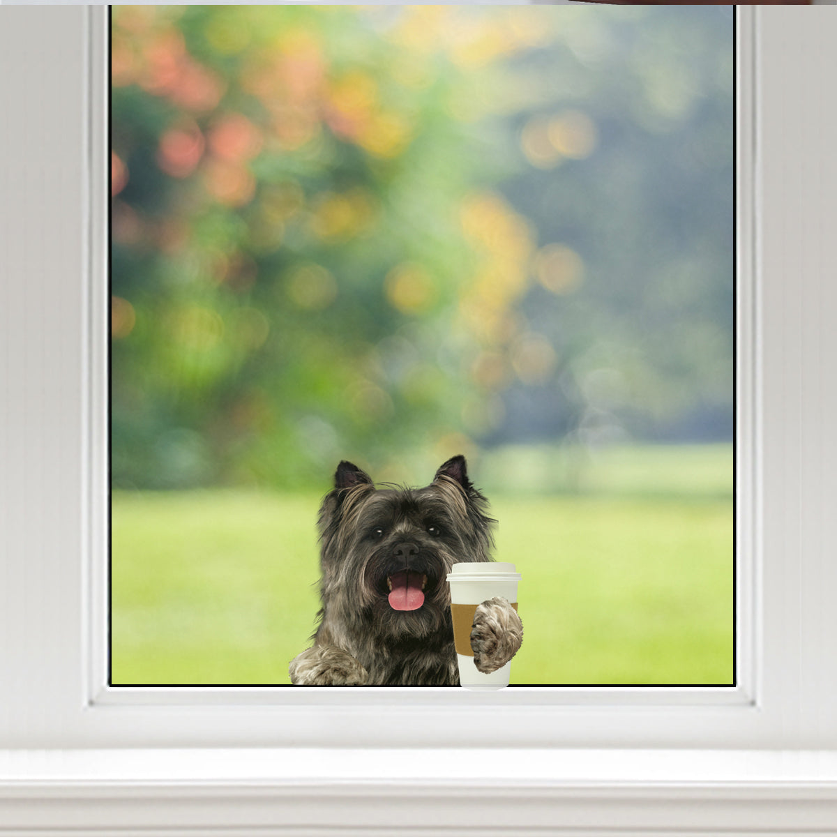 Good Morning - Cairn Terrier Car/ Door/ Fridge/ Laptop Sticker V1