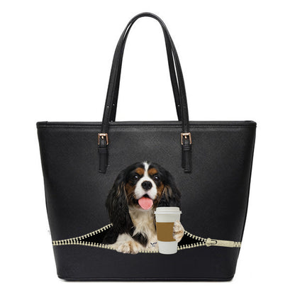 Bonjour - Sac fourre-tout Cavalier King Charles Spaniel V1