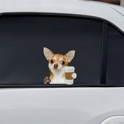 Bonjour - Chihuahua Voiture / Porte / Réfrigérateur / Autocollant pour ordinateur portable V2