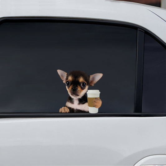 Guten Morgen – Chihuahua Auto/Tür/Kühlschrank/Laptop Aufkleber V6