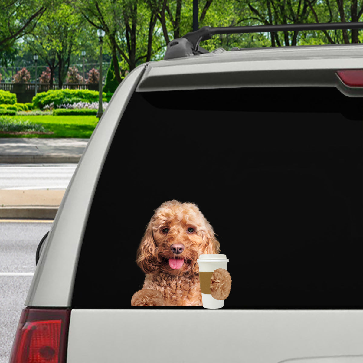 Bonjour - Cockapoo Voiture / Porte / Réfrigérateur / Autocollant pour ordinateur portable V1