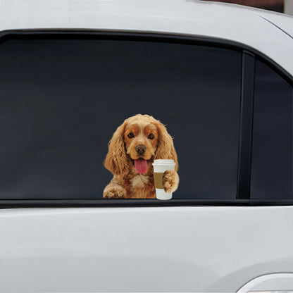 Bonjour - Autocollant de voiture/porte/réfrigérateur/ordinateur portable anglais Cocker Spaniel V3