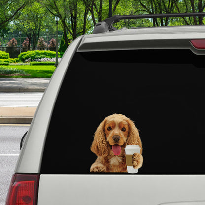 Good Morning - English Cocker Spaniel Car/ Door/ Fridge/ Laptop Sticker V3