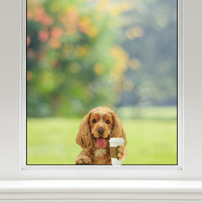 Good Morning - English Cocker Spaniel Car/ Door/ Fridge/ Laptop Sticker V3