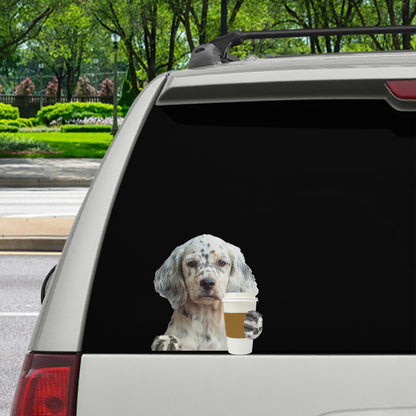 Good Morning - English Setter Car/ Door/ Fridge/ Laptop Sticker V1