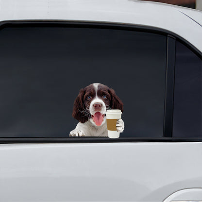 Bonjour - Autocollant de voiture/porte/réfrigérateur/ordinateur portable anglais Springer Spaniel V2