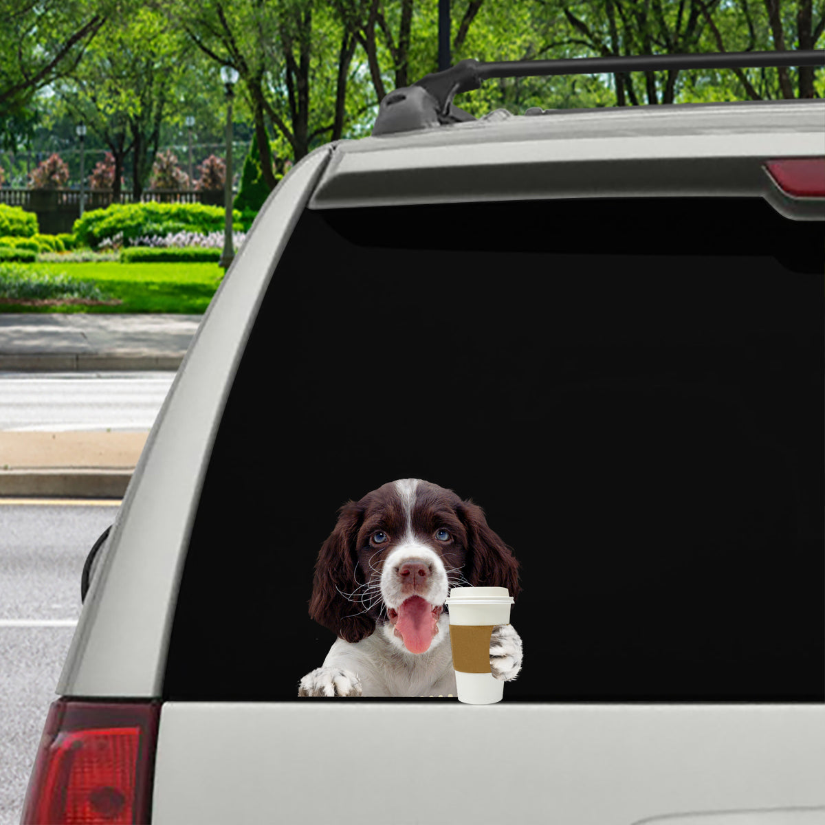 Bonjour - Autocollant de voiture/porte/réfrigérateur/ordinateur portable anglais Springer Spaniel V2