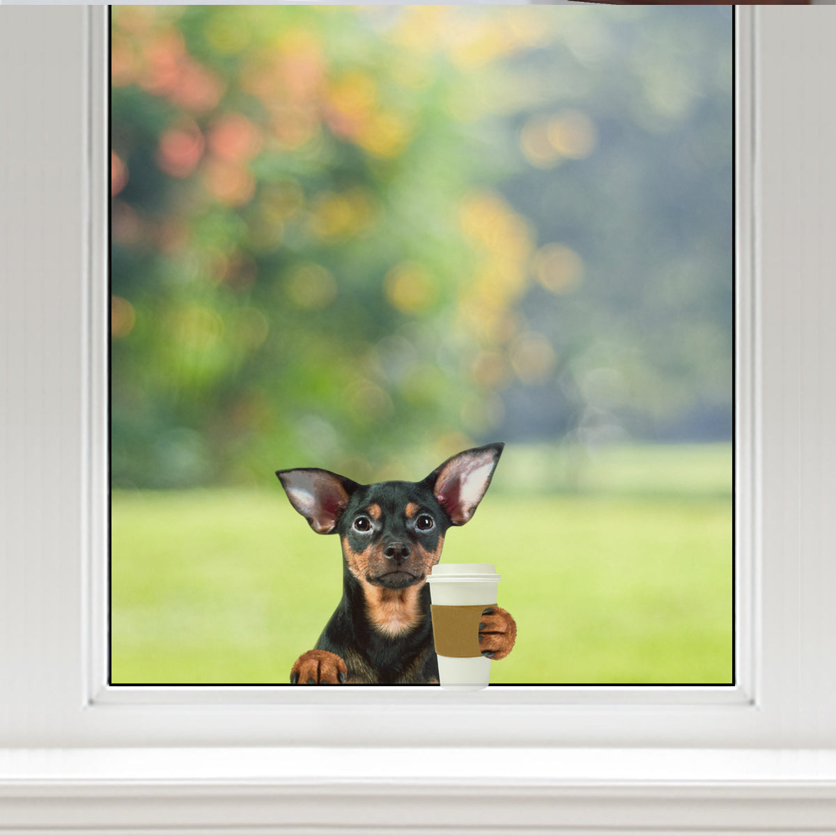 Bonjour - Anglais Toy Terrier Voiture / Porte / Réfrigérateur / Autocollant pour ordinateur portable V1