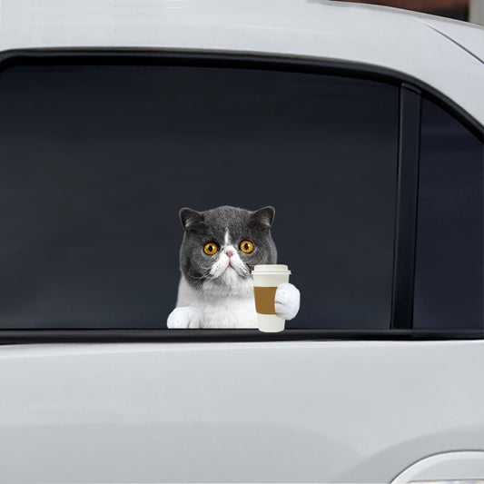 Guten Morgen – exotische Katze Auto/Tür/Kühlschrank/Laptop Aufkleber V1