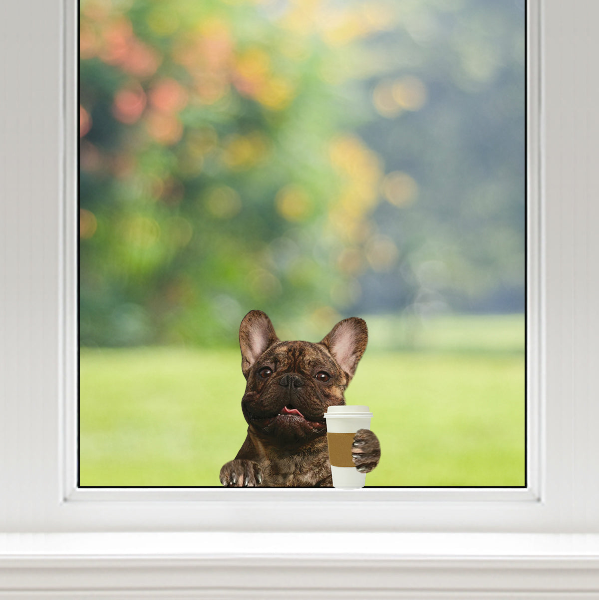 Good Morning - French Bulldog Car/ Door/ Fridge/ Laptop Sticker V4