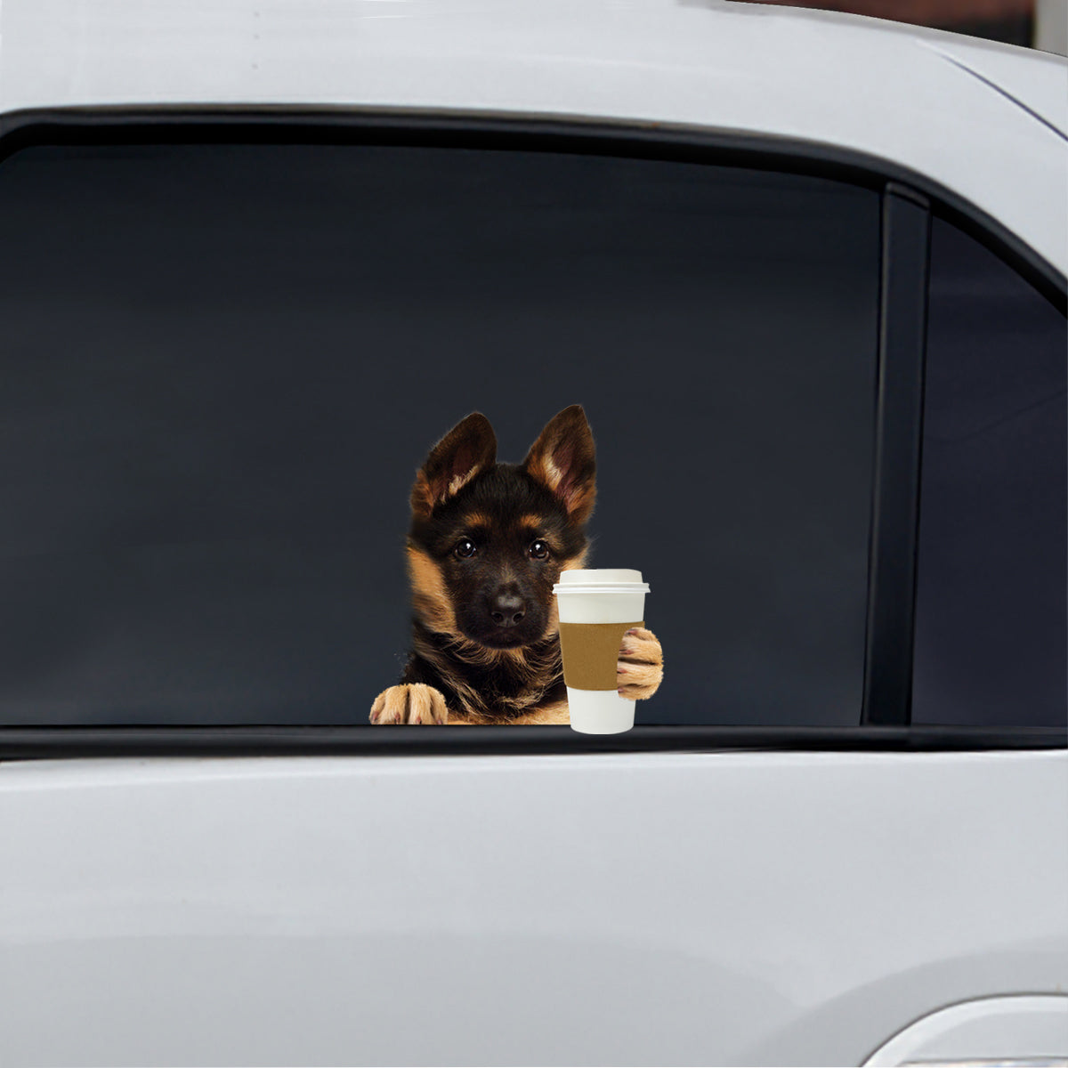 Good Morning - German Shepherd Car/ Door/ Fridge/ Laptop Sticker V3