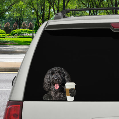 Bonjour - Autocollant Goldendoodle pour voiture/porte/réfrigérateur/ordinateur portable V1