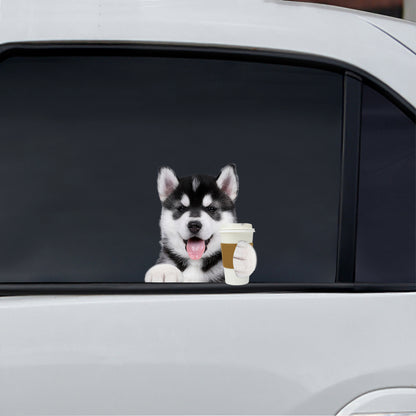 Good Morning - Husky Car/ Door/ Fridge/ Laptop Sticker V1