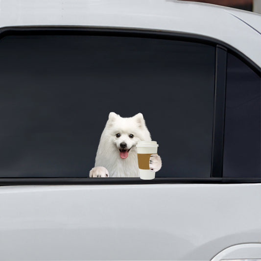 Bonjour - Autocollant de voiture/porte/réfrigérateur/ordinateur portable Spitz japonais V1