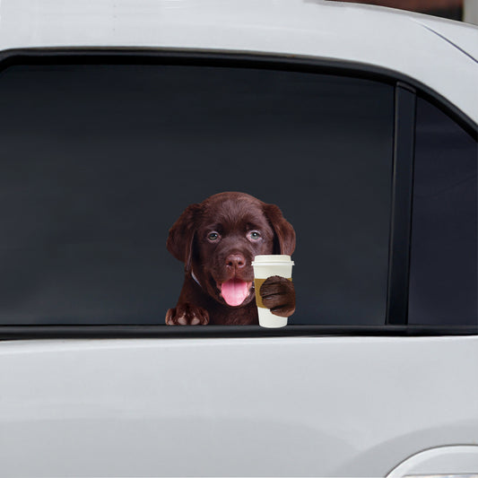 Good Morning - Labrador Car/ Door/ Fridge/ Laptop Sticker V1