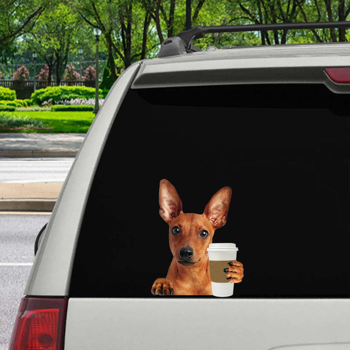 Good Morning - Miniature Pinscher Car/ Door/ Fridge/ Laptop Sticker V1