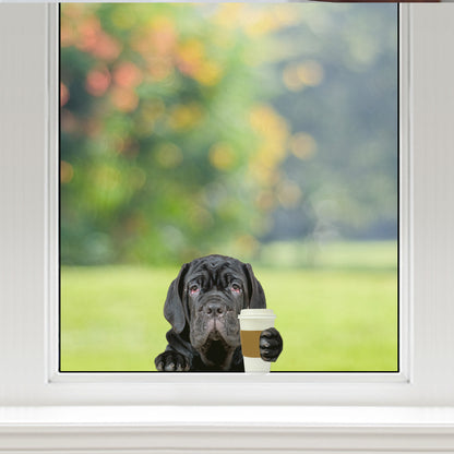 Bonjour - Dogue napolitain Autocollant voiture/porte/réfrigérateur/ordinateur portable V1