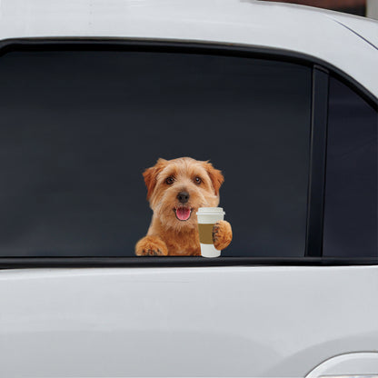 Guten Morgen – Norfolk Terrier Auto-/Tür-/Kühlschrank-/Laptop-Aufkleber V1