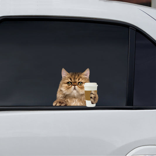 Good Morning - Persian Cat Car/ Door/ Fridge/ Laptop Sticker V1