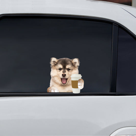 Good Morning - Pomsky Car/ Door/ Fridge/ Laptop Sticker V1