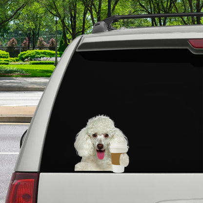 Good Morning - Poodle Car/ Door/ Fridge/ Laptop Sticker V5
