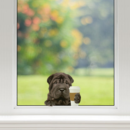 Good Morning - Shar Pei Car/ Door/ Fridge/ Laptop Sticker V1