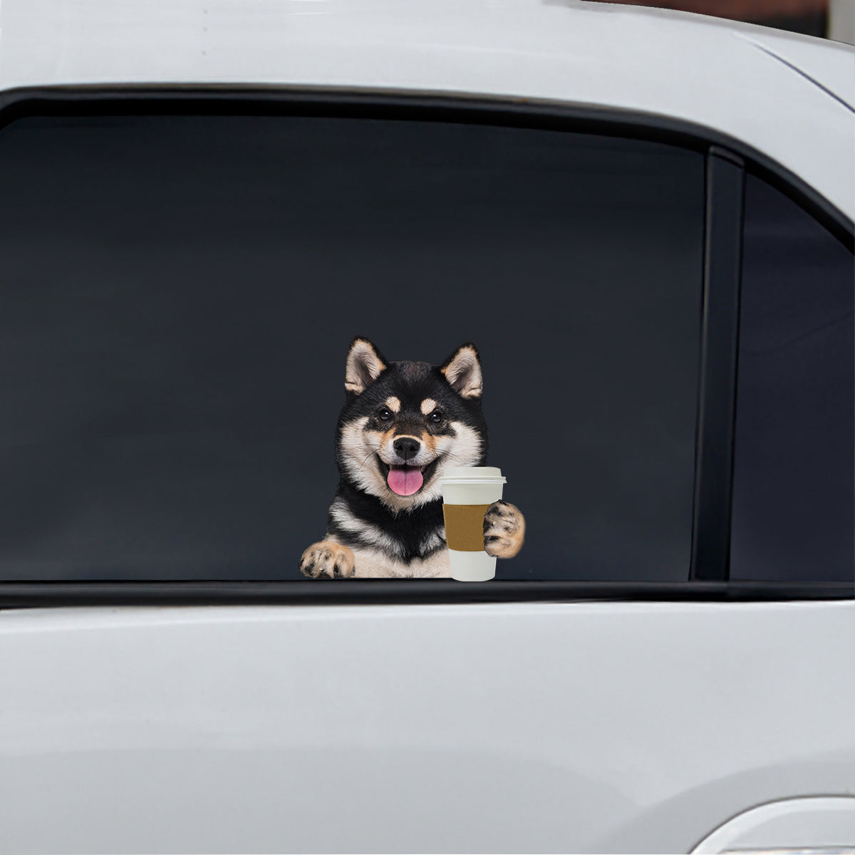 Bonjour - Autocollant Shiba Inu pour voiture/porte/réfrigérateur/ordinateur portable V1