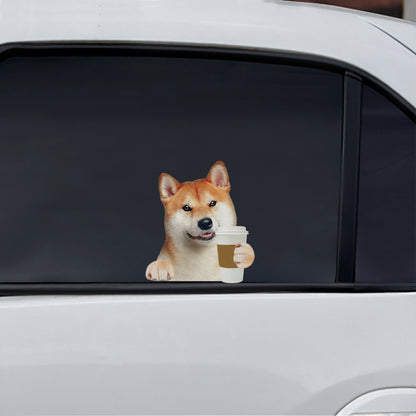 Good Morning - Shiba Inu Car/ Door/ Fridge/ Laptop Sticker V2