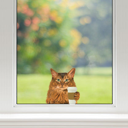 Good Morning - Somali Cat Car/ Door/ Fridge/ Laptop Sticker V1