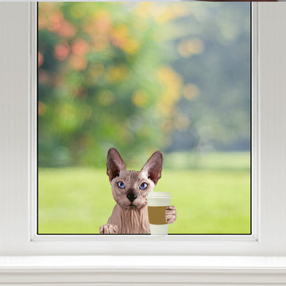 Good Morning - Sphynx Cat Car/ Door/ Fridge/ Laptop Sticker V1