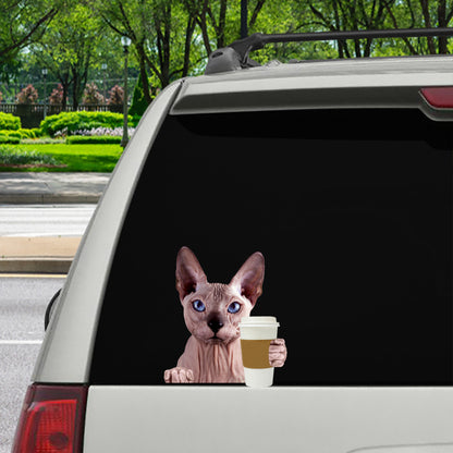 Good Morning - Sphynx Cat Car/ Door/ Fridge/ Laptop Sticker V1