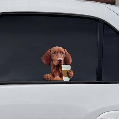 Bonjour - Vizsla Voiture / Porte / Réfrigérateur / Autocollant pour ordinateur portable V1