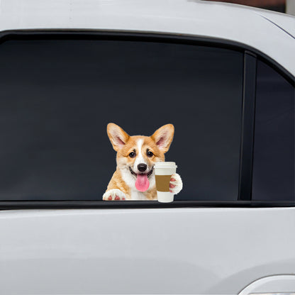 Guten Morgen – Welsh Corgi Auto/Tür/Kühlschrank/Laptop Aufkleber V2