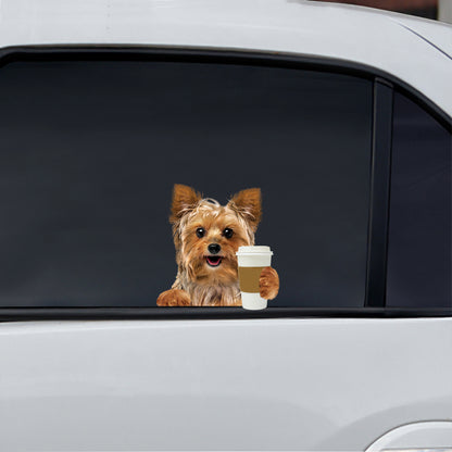 Good Morning - Yorkshire Terrier Car/ Door/ Fridge/ Laptop Sticker V2