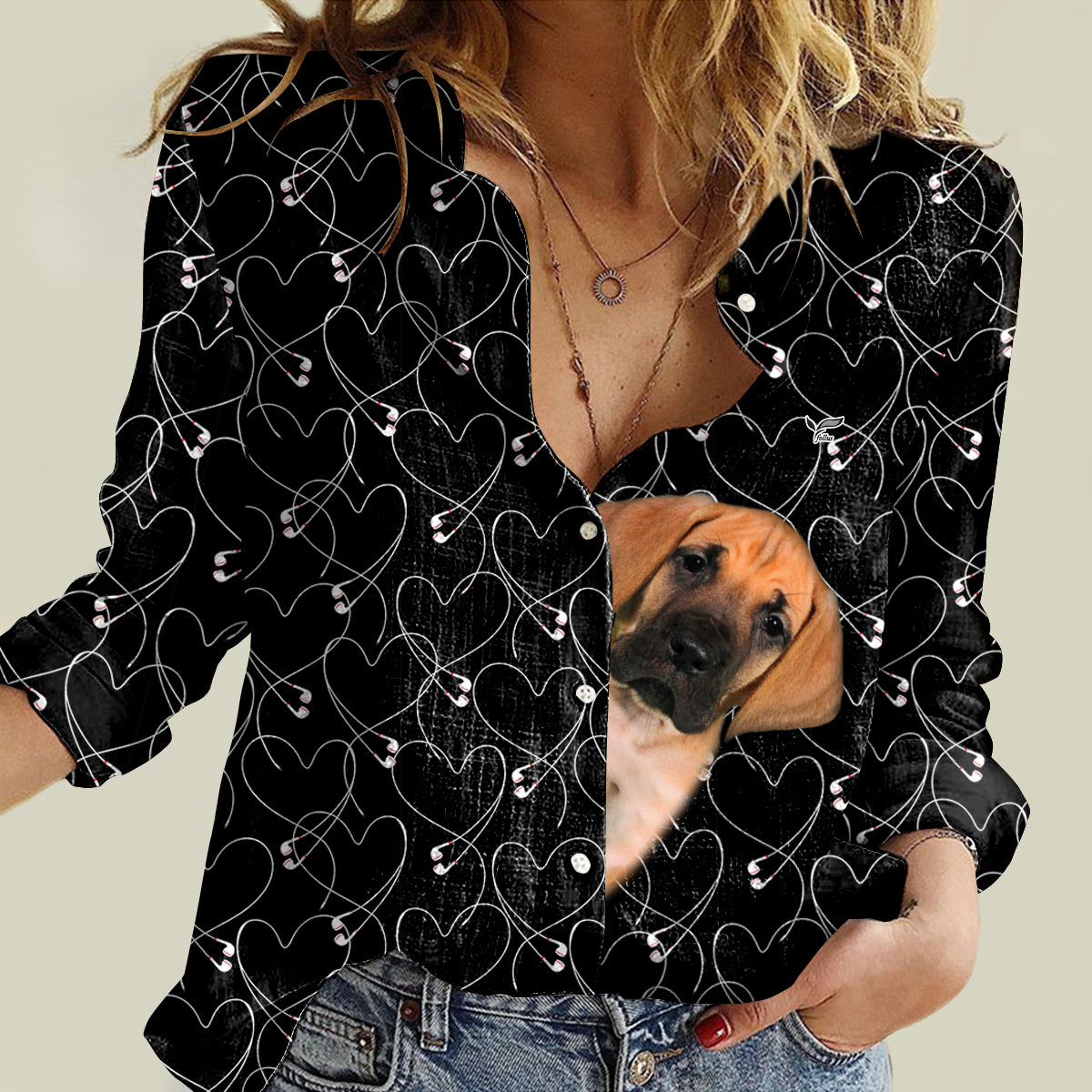 Dogue Allemand volera votre cœur - Chemise à manches longues pour femmes Follus