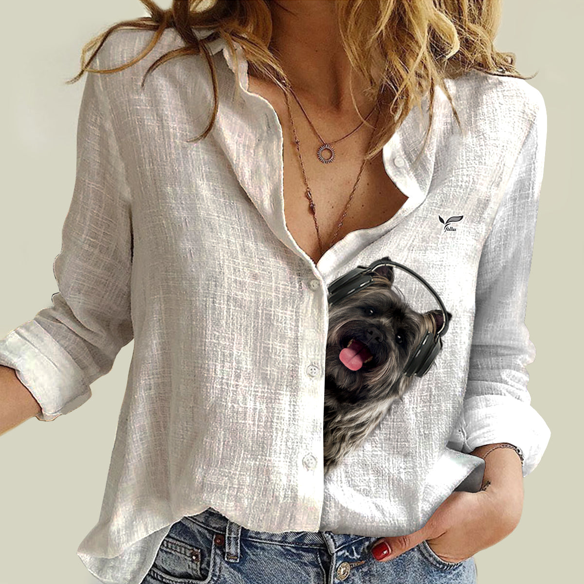 Great Music With Cairn Terrier - Follus Women's Long-Sleeve Shirt V2