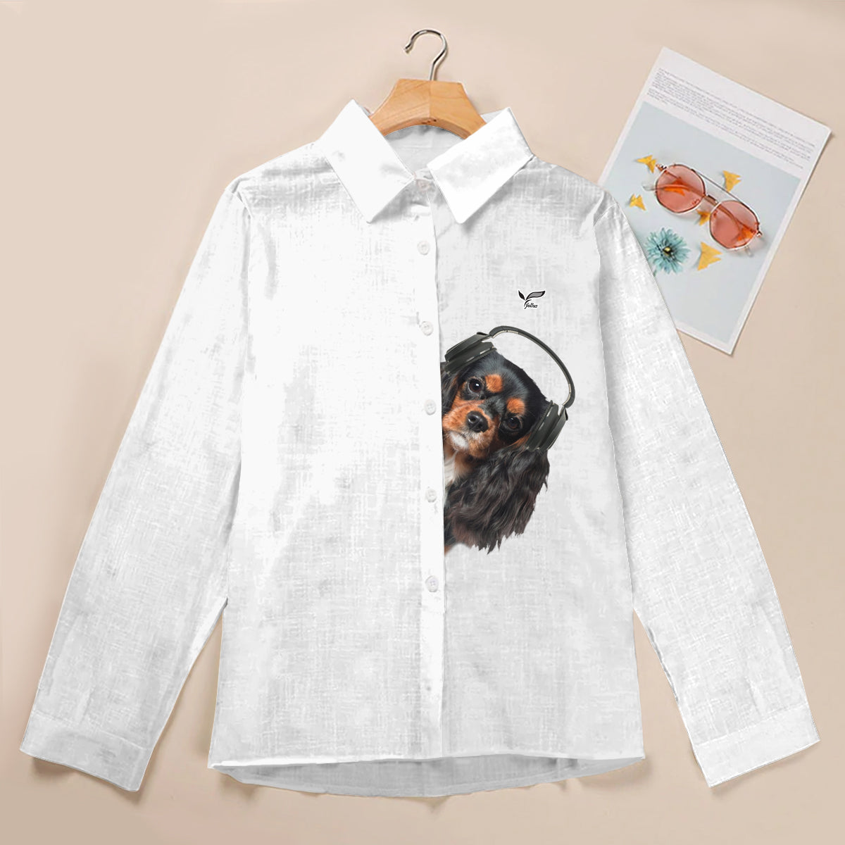 Great Music With Cavalier King Charles Spaniel - Women's Long-Sleeve Shirt V3