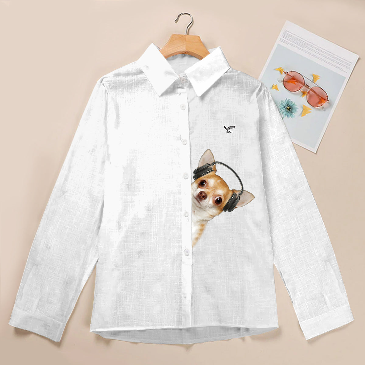 Great Music With Chihuahua - Follus Women's Long-Sleeve Shirt V3