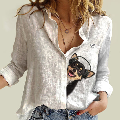 Great Music With Chihuahua - Follus Women's Long-Sleeve Shirt V2