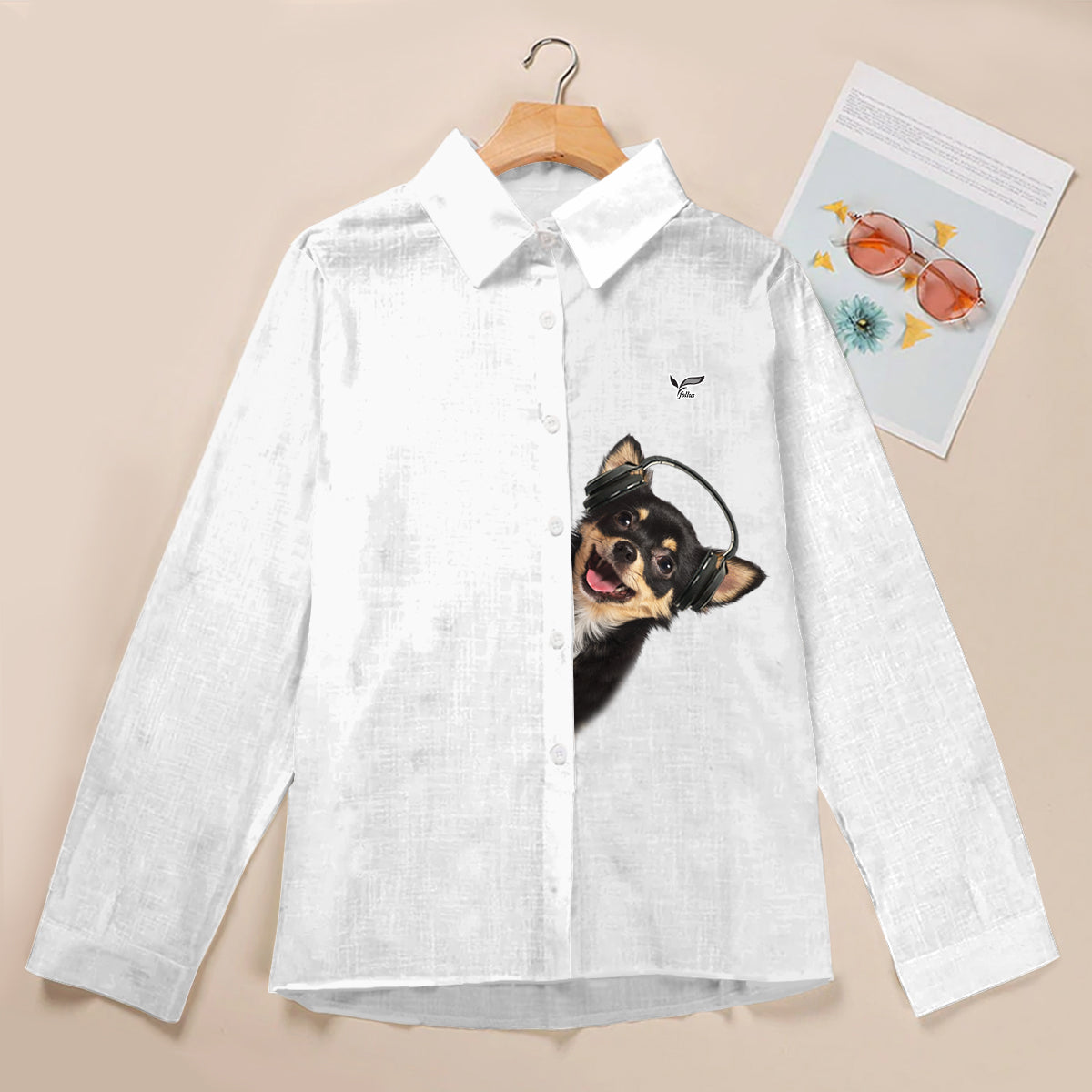 Great Music With Chihuahua - Follus Women's Long-Sleeve Shirt V2