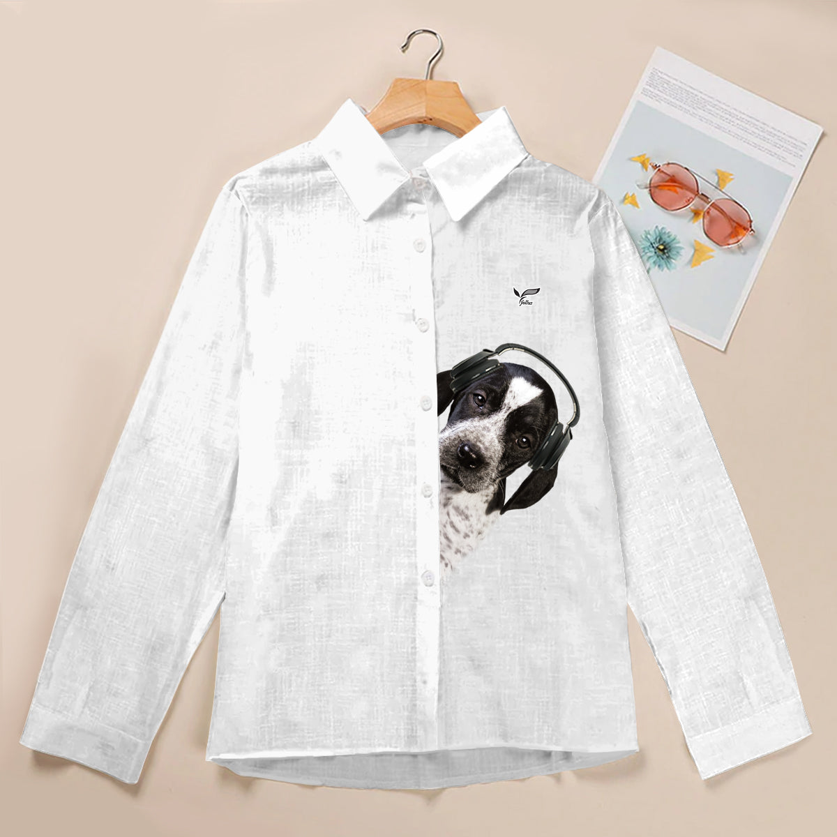 Great Music With German Shorthaired Pointer - Follus Women's Long-Sleeve Shirt V1