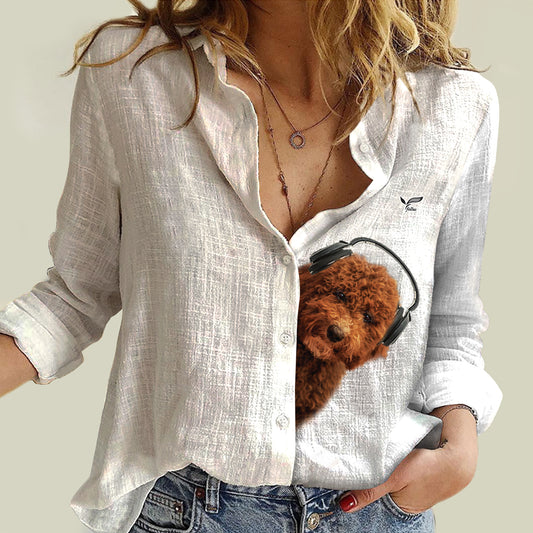 Great Music With Goldendoodle - Follus Women's Long-Sleeve Shirt V2