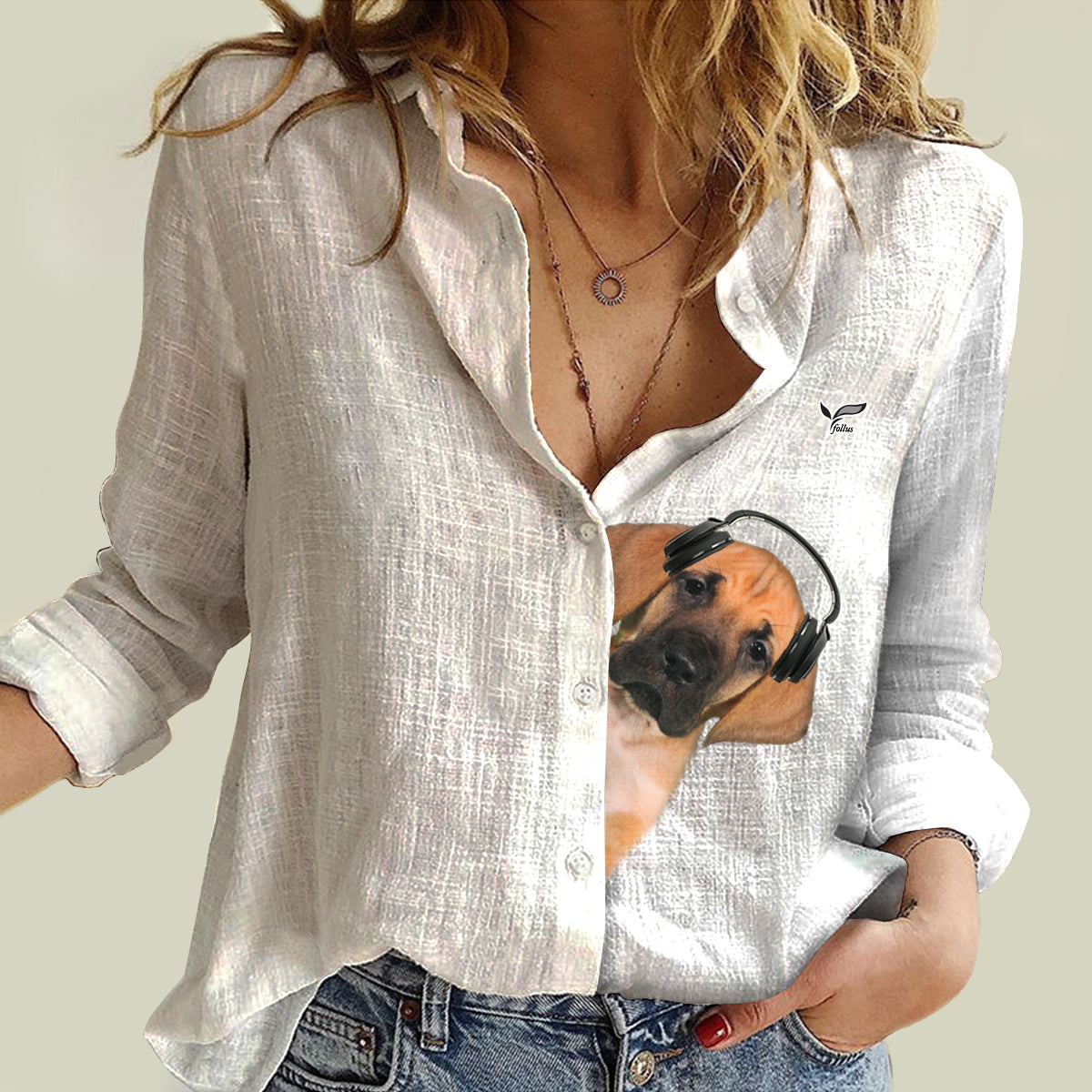 Great Music With Great Dane - Follus Women's Long-Sleeve Shirt V2