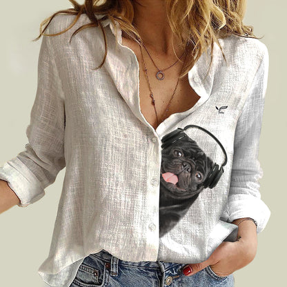 Great Music With Pug - Follus Women's Long-Sleeve Shirt V2