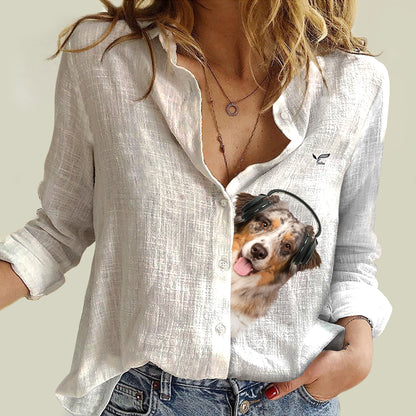 Great Music With Australian Shepherd - Follus Women's Long-Sleeve Shirt V2